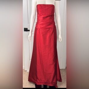 Lazaro Long Burgundy Dress Sz 12